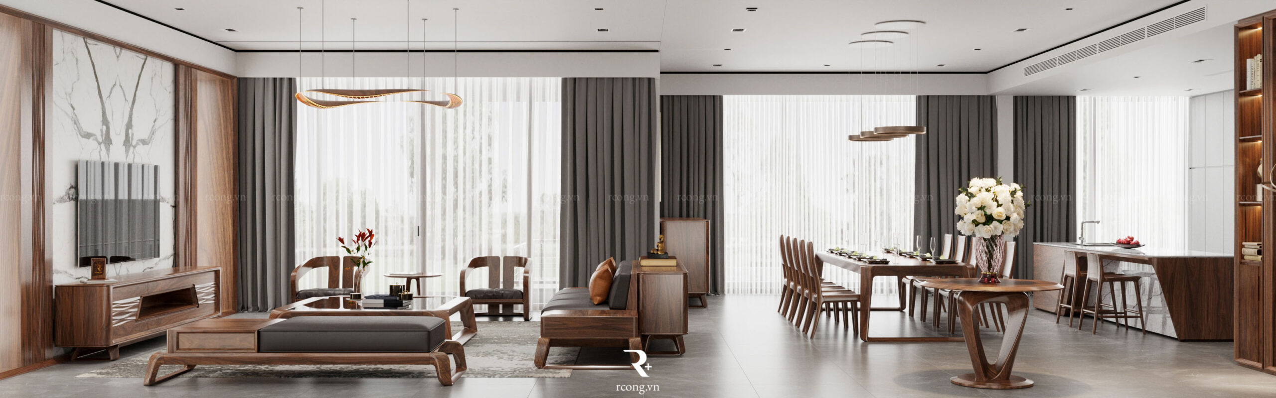 THIẾT KẾ NỘI THẤT BIỆT THỰ ĐẢO COROL – ECOPARK GRAND THE ISLAND