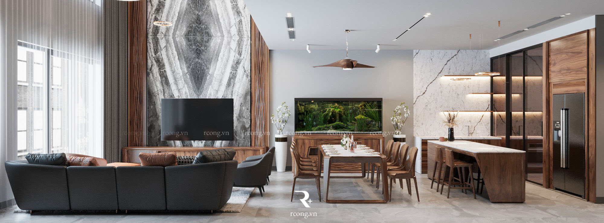 THIẾT KẾ NỘI THẤT BIỆT THỰ THÔNG TẦNG PARKCITY