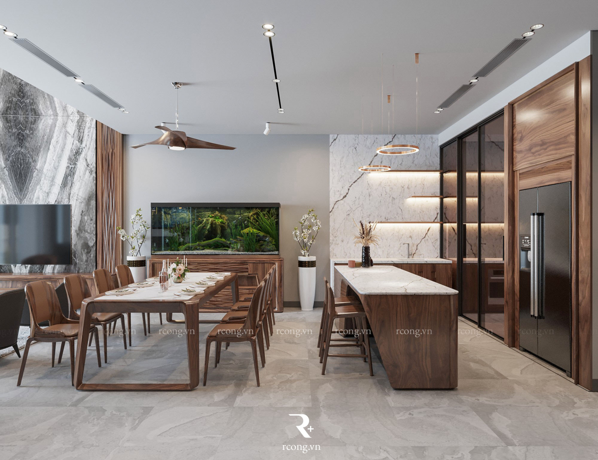 THIẾT KẾ NỘI THẤT BIỆT THỰ THÔNG TẦNG PARKCITY