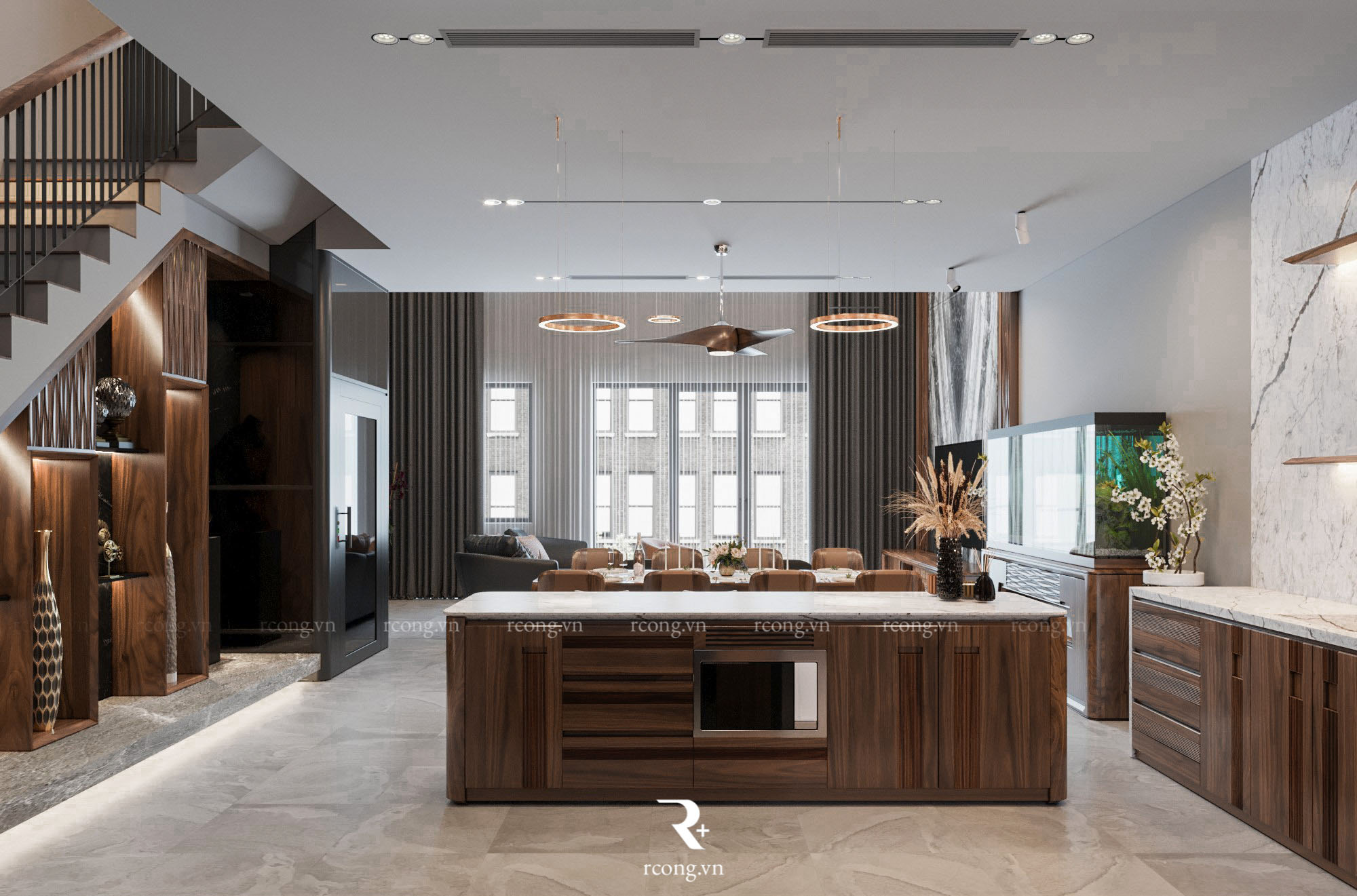 THIẾT KẾ NỘI THẤT BIỆT THỰ THÔNG TẦNG PARKCITY