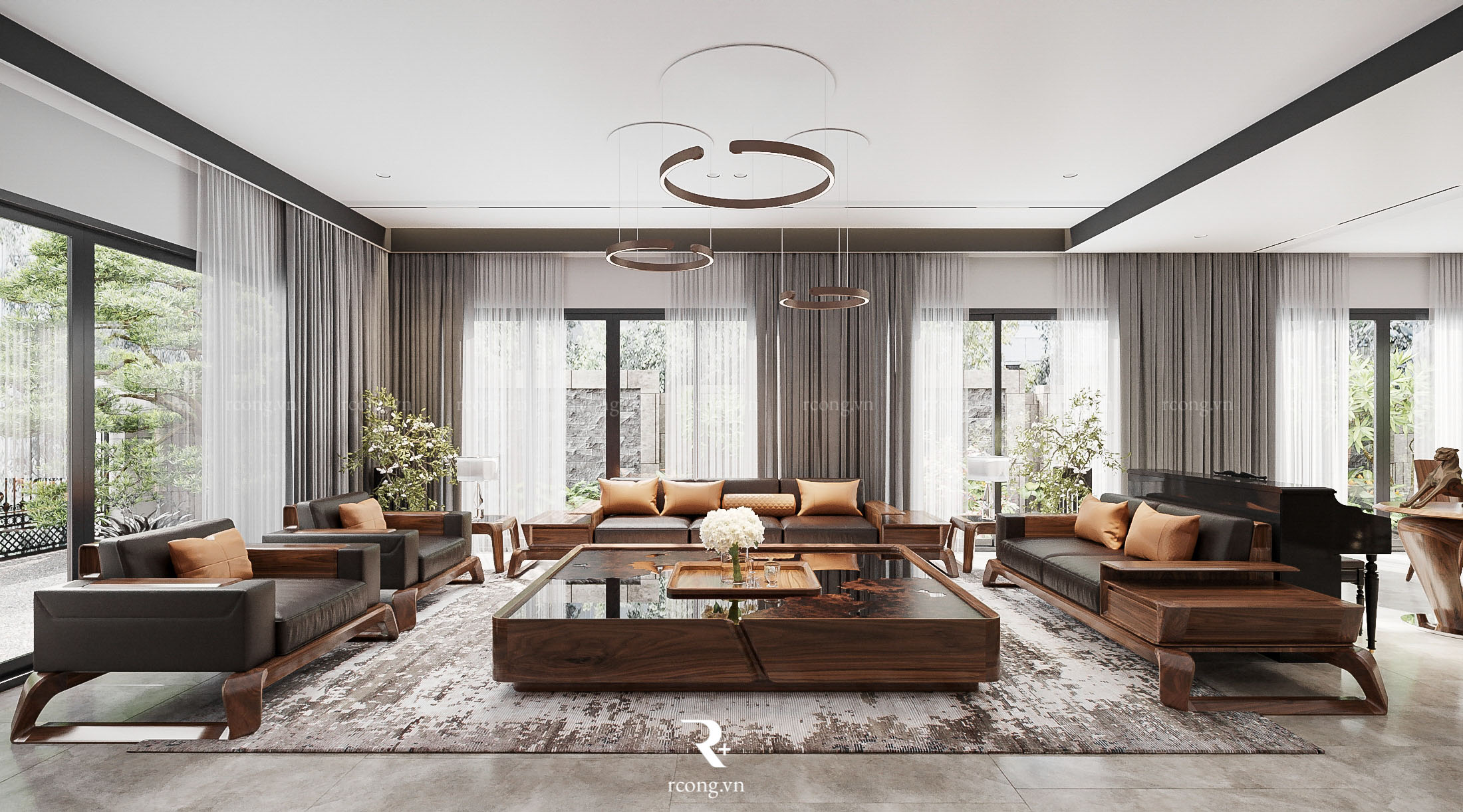 thiết kế nội thất biệt thự lideco