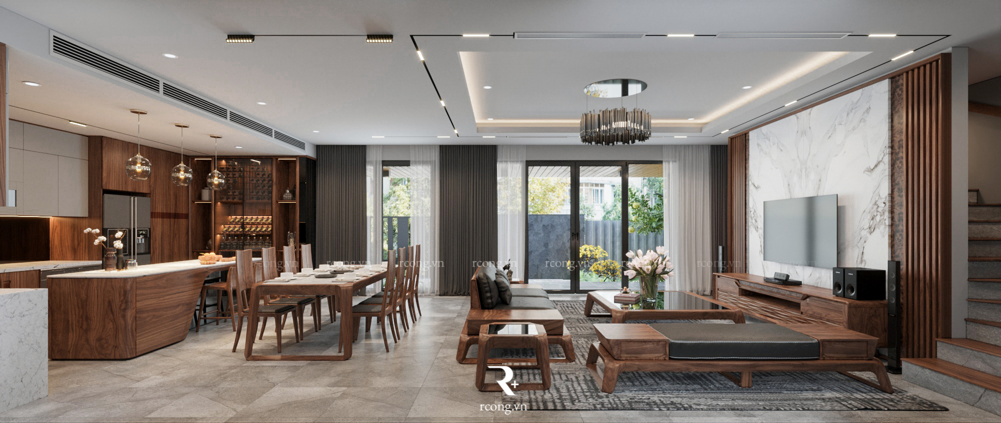 sofa gỗ óc chó 2