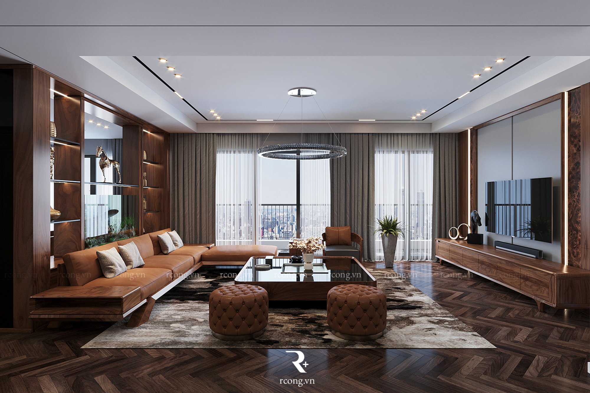 sofa gỗ óc chó 6