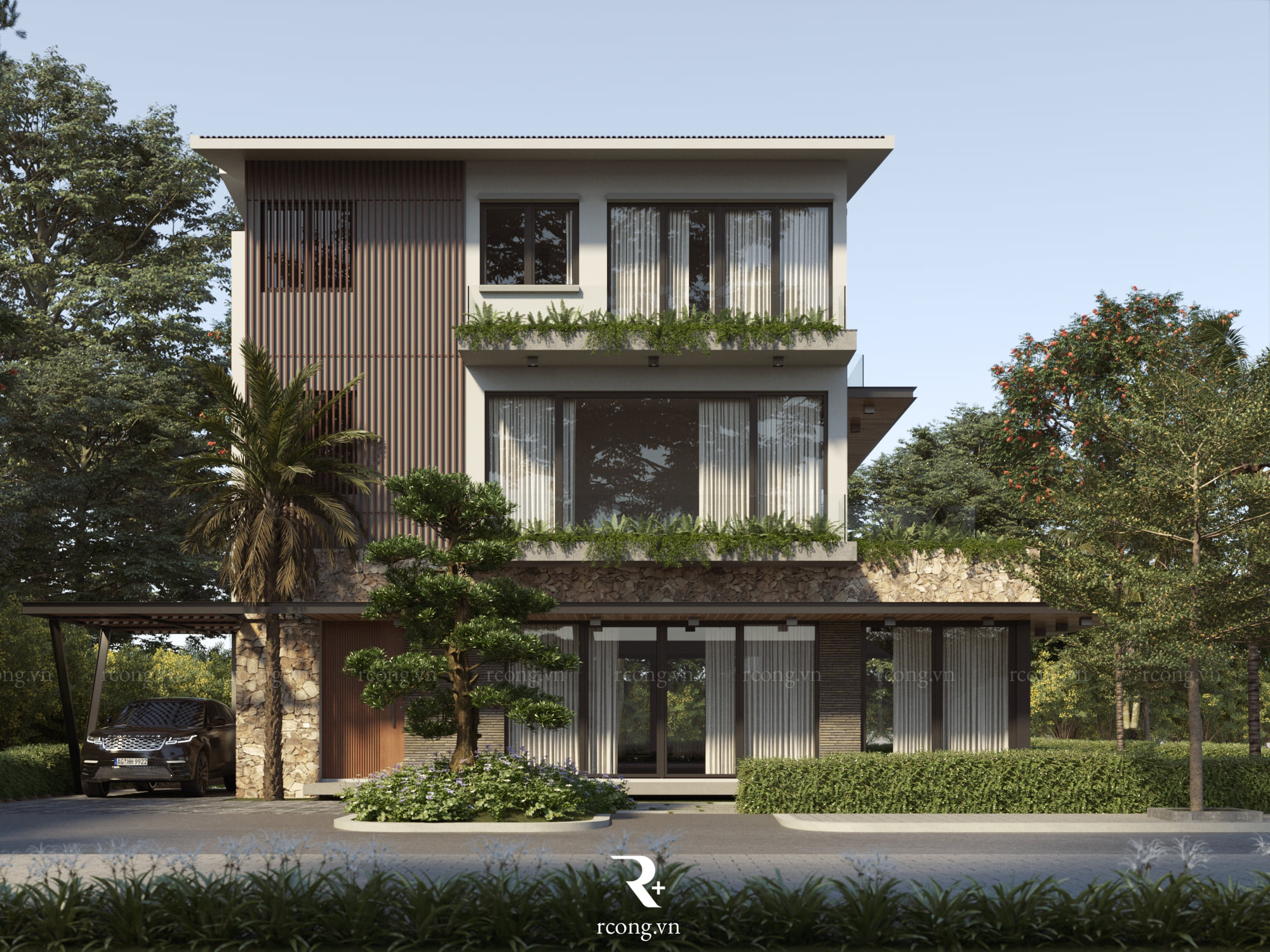 thiết kế kiến trúc biệt thự ecopark
