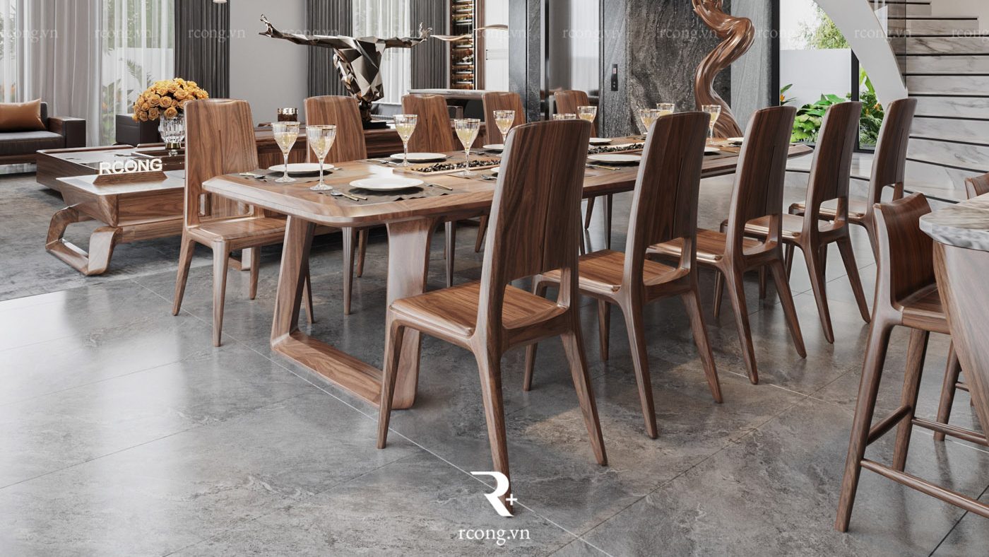 bàn ăn gỗ óc chó