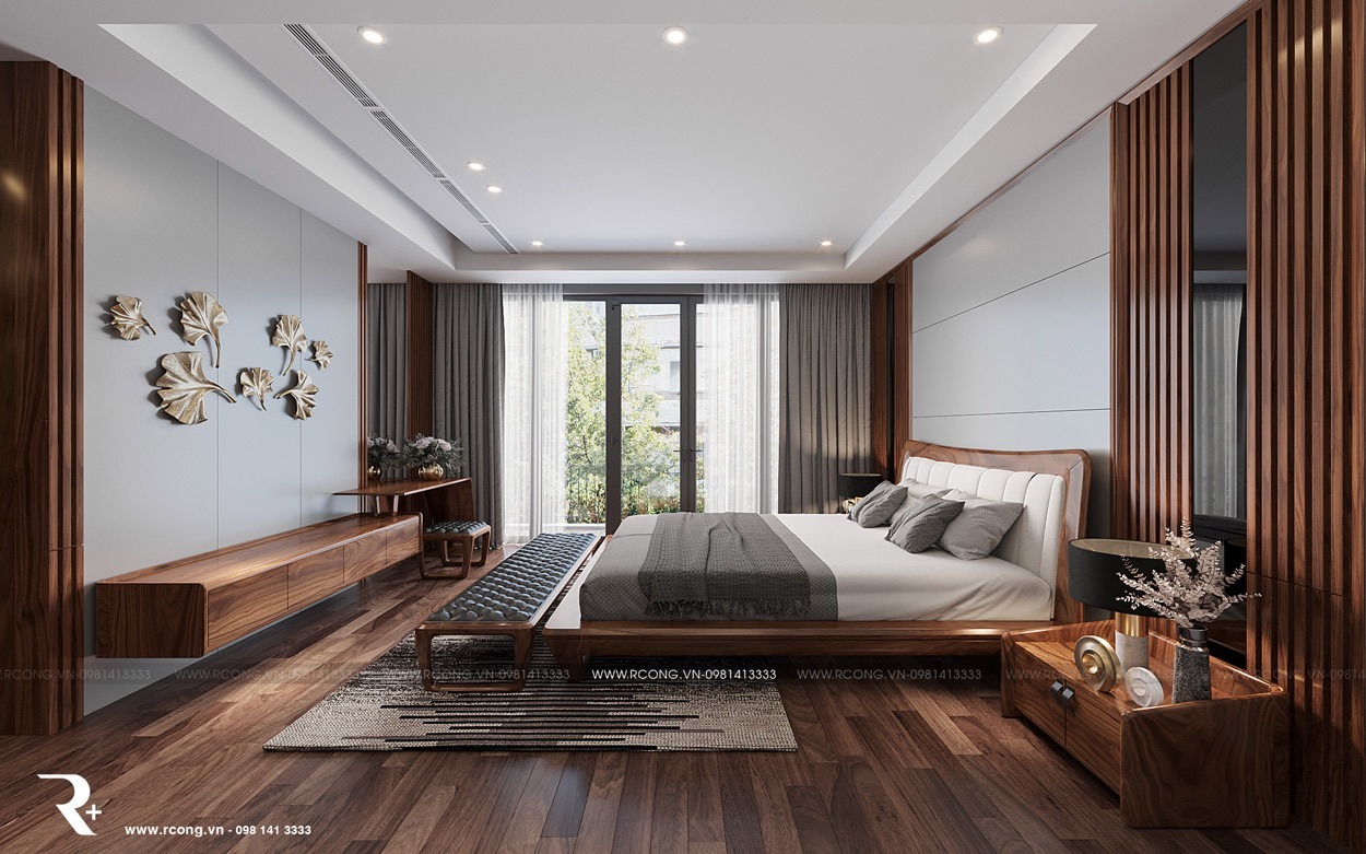 Những nguyên tắc khi thiết kế nội thất phòng ngủ biệt thự - rcong.vn
